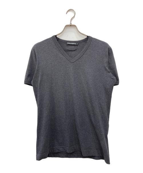 DOLCE & GABBANA（ドルチェ＆ガッバーナ）DOLCE & GABBANA (ドルチェ＆ガッバーナ) VネックTシャツ グレー サイズ:48の古着・服飾アイテム