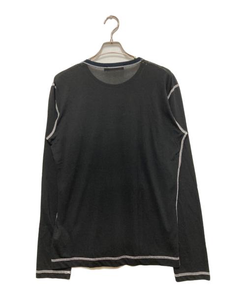 DOLCE & GABBANA（ドルチェ＆ガッバーナ）DOLCE & GABBANA (ドルチェ＆ガッバーナ) シアーロングスリーブカットソー ブラック サイズ:46の古着・服飾アイテム