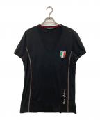 DOLCE & GABBANAドルチェ＆ガッバーナ）の古着「ロゴワッペンVネックTシャツ」｜ブラック