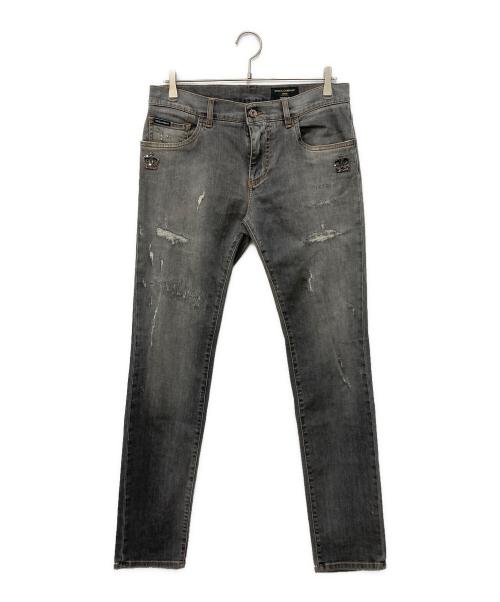DOLCE & GABBANA（ドルチェ＆ガッバーナ）DOLCE & GABBANA (ドルチェ＆ガッバーナ) スキニーデニムパンツ グレー サイズ:SIZE 48の古着・服飾アイテム