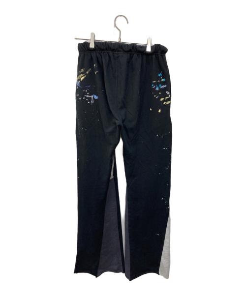 mnml（ミニマル）mnml (ミニマル) ペイントフレアスウェットパンツ ブラック サイズ:Ｍの古着・服飾アイテム