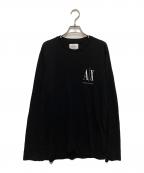 ARMANI EXCHANGEアルマーニ エクスチェンジ）の古着「ロングスリーブカットソー」｜ブラック