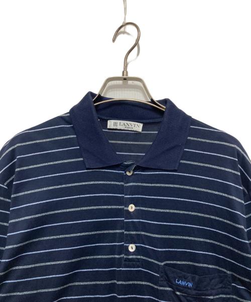LANVIN（ランバン）LANVIN (ライバン) ポロシャツ ネイビー サイズ:XLの古着・服飾アイテム