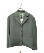 taupeトープ）の古着「ドロップパフスリーブジャケット」｜グリーン