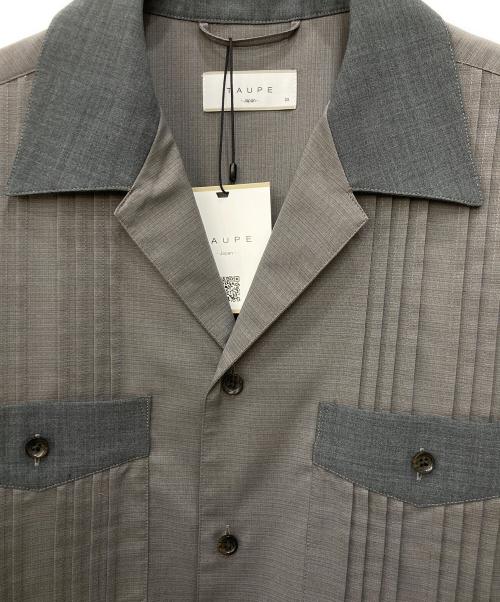 taupe（トープ）TAUPE (トープ) ヘアラインシャンブレーS/Sキューバシャツ グレー サイズ:SIZE 3 未使用品の古着・服飾アイテム