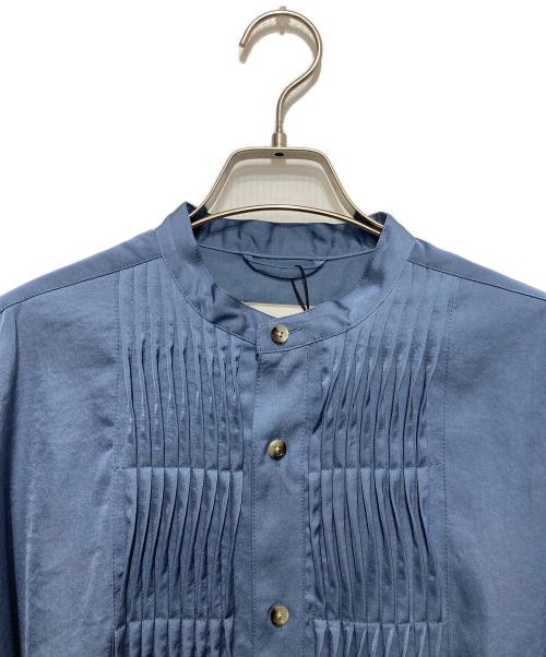 taupe（トープ）taupe (トープ) サテンスモッキングロングシャツ ブルー サイズ:02 未使用品の古着・服飾アイテム