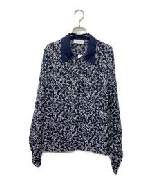 taupe（トープ）の古着「シフォンJQシアーブラウス」｜ネイビー