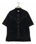 TAUPE（トープ）の古着「TWトロピカルウェスタンS/Sシャツ」｜ブラック