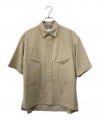 taupeトープ）の古着「TWトロピカルウェスタンS/Sシャツ」｜ベージュ