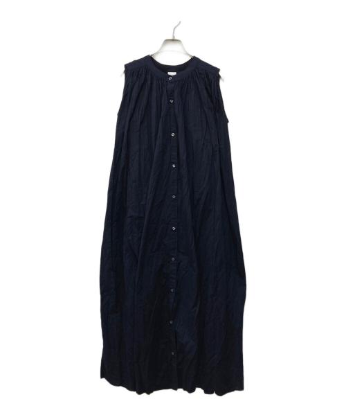 URBAN RESEARCH DOORS（アーバンリサーチドアーズ）URBAN RESEARCH DOORS (アーバンリサーチドアーズ) コットンボイルノースリーブワンピース ネイビー サイズ:なしの古着・服飾アイテム