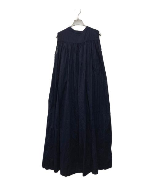 URBAN RESEARCH DOORS（アーバンリサーチドアーズ）URBAN RESEARCH DOORS (アーバンリサーチドアーズ) コットンボイルノースリーブワンピース ネイビー サイズ:なしの古着・服飾アイテム