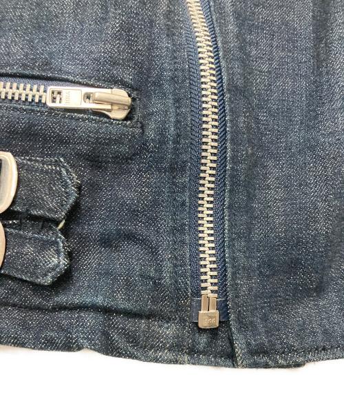 RUDE GALLERY（ルードギャラリー）RUDE GALLERY (ルードギャラリー) ダブルライダースデニムジャケット インディゴ サイズ:Mの古着・服飾アイテム