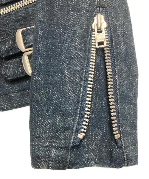 RUDE GALLERY（ルードギャラリー）RUDE GALLERY (ルードギャラリー) ダブルライダースデニムジャケット インディゴ サイズ:Mの古着・服飾アイテム