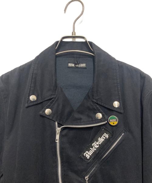 RUDE GALLERY（ルードギャラリー）RUDE GALLERY (ルードギャラリー) ダブルライダースジャケット ブラック サイズ:Mの古着・服飾アイテム