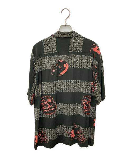 Sun Surf（サンサーフ）Sun Surf (サンサーフ) NOH-MEN 能面 レーヨンアロハシャツ ブラック サイズ:Ｍの古着・服飾アイテム