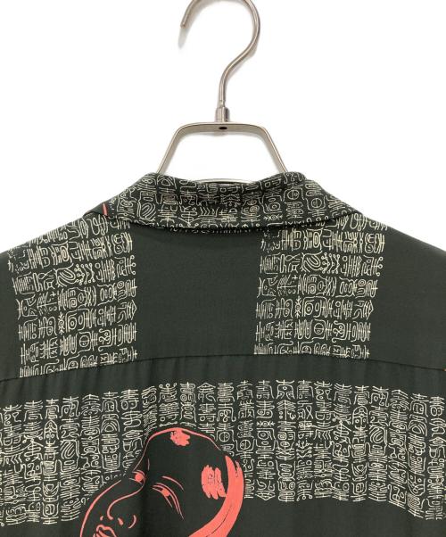 Sun Surf（サンサーフ）Sun Surf (サンサーフ) NOH-MEN 能面 レーヨンアロハシャツ ブラック サイズ:Ｍの古着・服飾アイテム