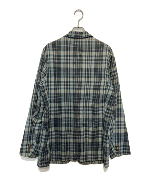 RRL（ダブルアールエル）RRL (ダブルアールエル) 2Bチェックテーラードジャケット ブルー×グレー サイズ:Ｓの古着・服飾アイテム