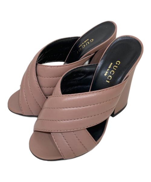 GUCCI（グッチ）GUCCI (グッチ) ツイストトヒールサンダル ピンク サイズ:SIZE 22cmの古着・服飾アイテム