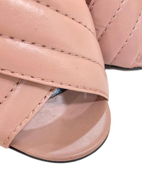 GUCCI（グッチ）GUCCI (グッチ) ツイストトヒールサンダル ピンク サイズ:SIZE 22cmの古着・服飾アイテム