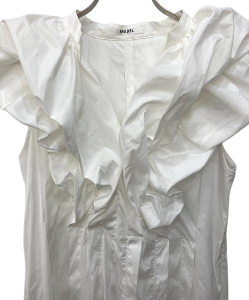 Snidel（スナイデル）Snidel (スナイデル) オーバーショルダーワンピース ホワイト サイズ:1の古着・服飾アイテム