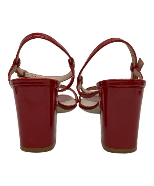 Salvatore Ferragamo（サルヴァトーレ フェラガモ）Salvatore Ferragamo (サルヴァトーレ フェラガモ) ガンチーニアンクルストラップサンダル レッド サイズ:5 1/2の古着・服飾アイテム