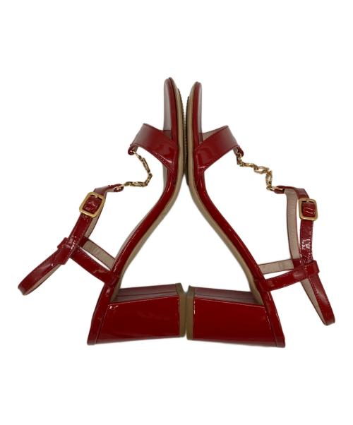 Salvatore Ferragamo（サルヴァトーレ フェラガモ）Salvatore Ferragamo (サルヴァトーレ フェラガモ) ガンチーニアンクルストラップサンダル レッド サイズ:5 1/2の古着・服飾アイテム