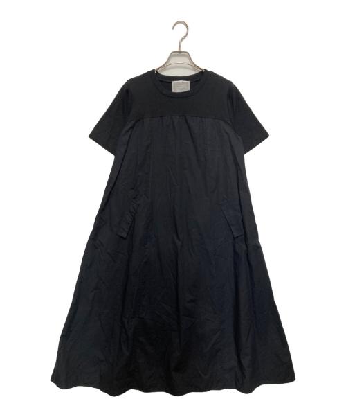 BEARDSLEY（ビアズリー）BEARDSLEY (ビアズリー) カットコンビフレアワンピース ブラック サイズ:FREEの古着・服飾アイテム