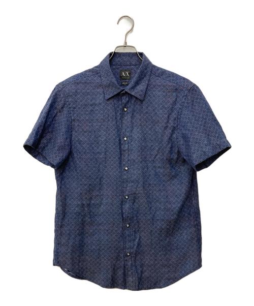 ARMANI EXCHANGE（アルマーニ エクスチェンジ）ARMANI EXCHANGE (アルマーニ エクスチェンジ) スナップボタンシャツ ネイビー サイズ:Mの古着・服飾アイテム