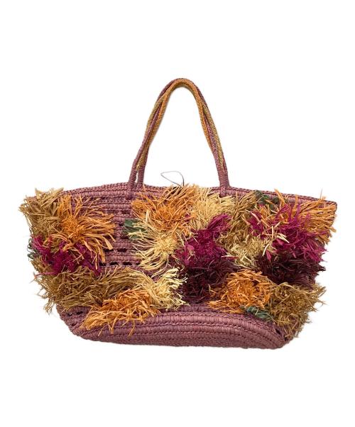 Sans-Arcidet（サン・アルシデ）Sans-Arcidet (サン・アルシデ) カゴバッグ ピンクの古着・服飾アイテム