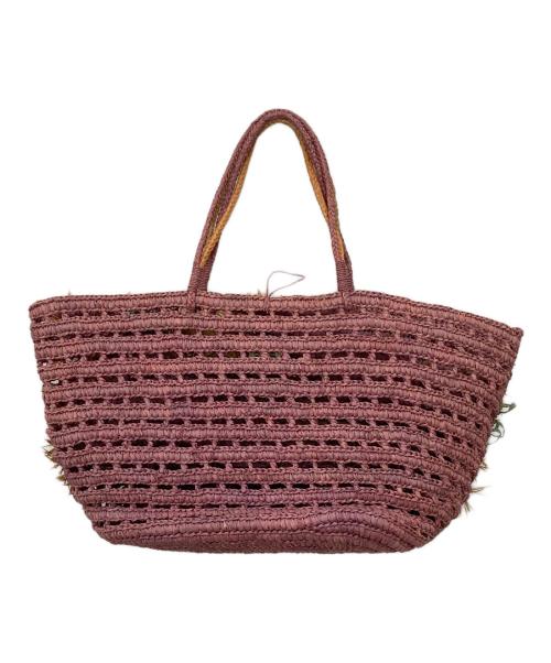 Sans-Arcidet（サン・アルシデ）Sans-Arcidet (サン・アルシデ) カゴバッグ ピンクの古着・服飾アイテム