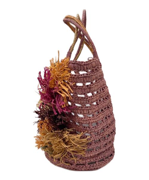 Sans-Arcidet（サン・アルシデ）Sans-Arcidet (サン・アルシデ) カゴバッグ ピンクの古着・服飾アイテム