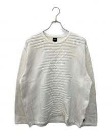 BOSS HUGO BOSS（ボス ヒューゴボス）の古着「ケーブルデザインニット」｜アイボリー