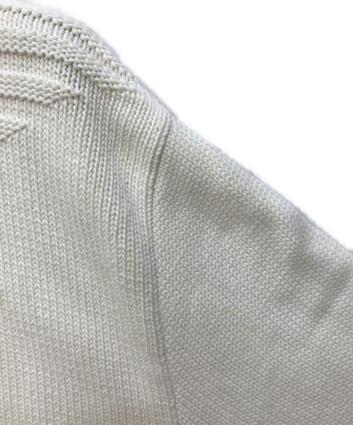 BOSS HUGO BOSS（ボス ヒューゴボス）BOSS HUGO BOSS (ボス ヒューゴボス) ケーブルデザインニット アイボリー サイズ:SIZE 54の古着・服飾アイテム
