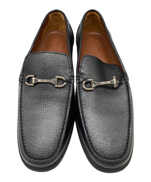 a.testoni（アテストーニ）a.testoni (アテストーニ) ビットローファー ブラック サイズ:7の古着・服飾アイテム