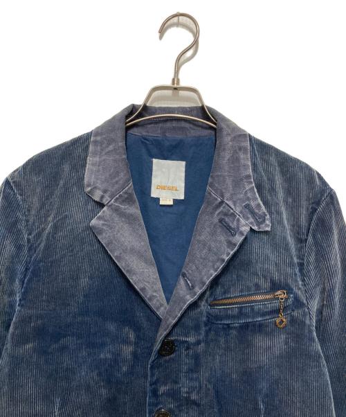 DIESEL（ディーゼル）DIESEL (ディーゼル) コーデュロイ切替ジャケット ネイビー サイズ:Mの古着・服飾アイテム