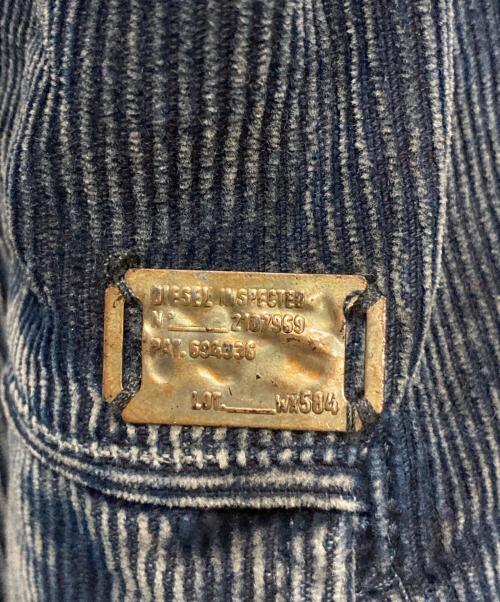 DIESEL（ディーゼル）DIESEL (ディーゼル) コーデュロイ切替ジャケット ネイビー サイズ:Mの古着・服飾アイテム