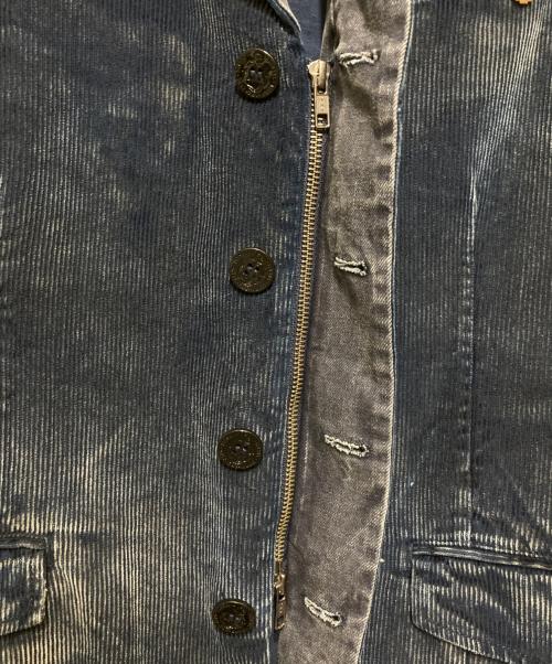 DIESEL（ディーゼル）DIESEL (ディーゼル) コーデュロイ切替ジャケット ネイビー サイズ:Mの古着・服飾アイテム