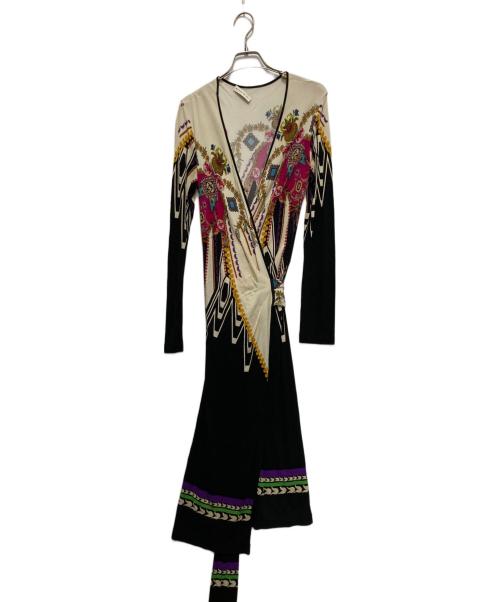 ETRO（エトロ）ETRO (エトロ) 総柄ワンピース ブラック サイズ:46の古着・服飾アイテム