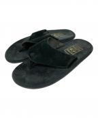 ISLAND SLIPPERアイランドスリッパ）の古着「スウェードトングサンダル」｜ブラック