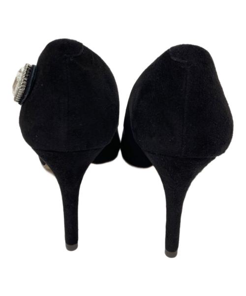 DIANA（ダイアナ）DIANA (ダイアナ) ビジューヒールパンプス ブラック サイズ:231/2 未使用品の古着・服飾アイテム