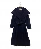 TOMORROW LANDトゥモローランド）の古着「19AWウールビーバービッグカラーロングコート」｜ネイビー