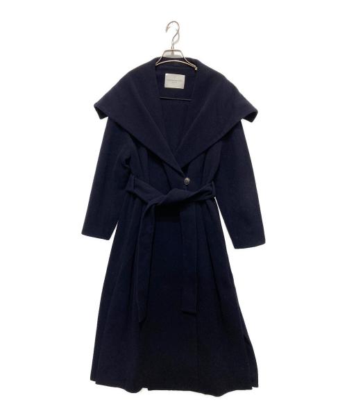 TOMORROW LAND（トゥモローランド）TOMORROW LAND (トゥモローランド) 19AWウールビーバービッグカラーロングコート ネイビー サイズ:SIZE　34の古着・服飾アイテム