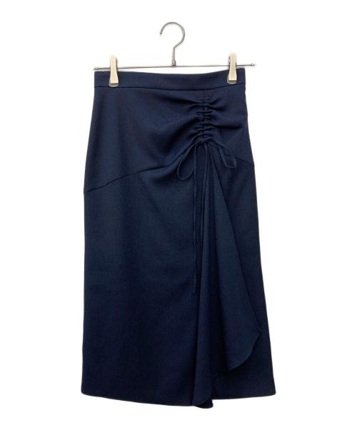 Pinky & Dianne（ピンキーアンドダイアン）Pinky & Dianne (ピンキーアンドダイアン) スラブツイルセットアップスカート ネイビー サイズ:SIZE 36の古着・服飾アイテム