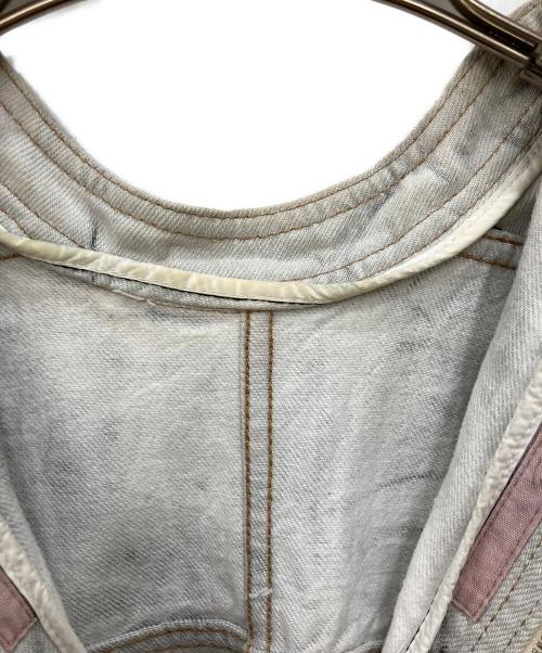 RICK OWENS（リックオウエンス）RICK OWENS (リックオウエンス) ブリーチブラックデニムカットオフロングベスト グレー サイズ:Ｓの古着・服飾アイテム