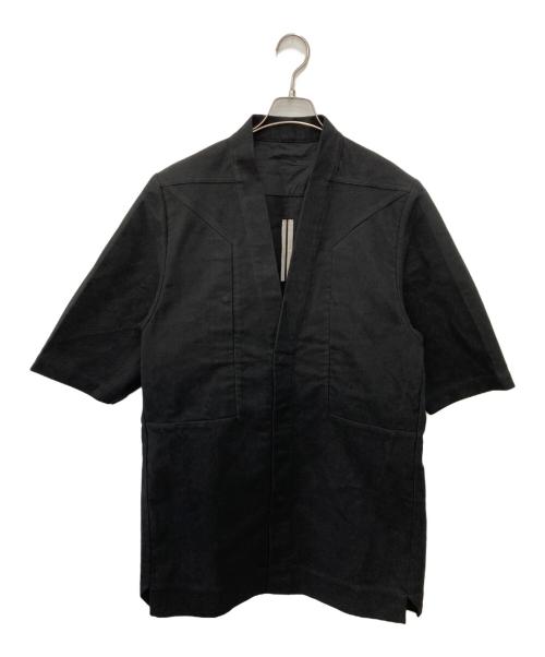 RICK OWENS（リックオウエンス）RICK OWENS (リックオウエンス) LUXOR ショートスリーブツイルシャツ ブラック サイズ:40の古着・服飾アイテム