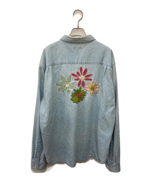 stussy（ステューシー）stussy (ステューシー) バック刺繍シャツ インディゴ サイズ:Ⅼの古着・服飾アイテム