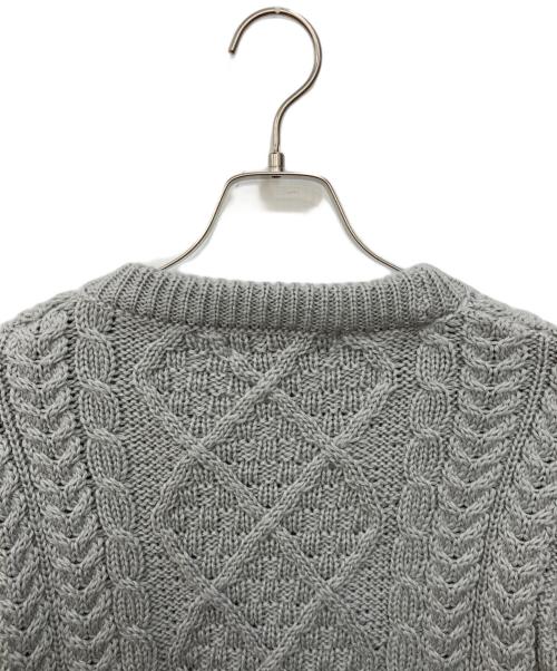 HUNTING WORLD（ハンティングワールド）HUNTING WORLD (ハンティングワールド) ケーブルニット グレー サイズ:Mの古着・服飾アイテム