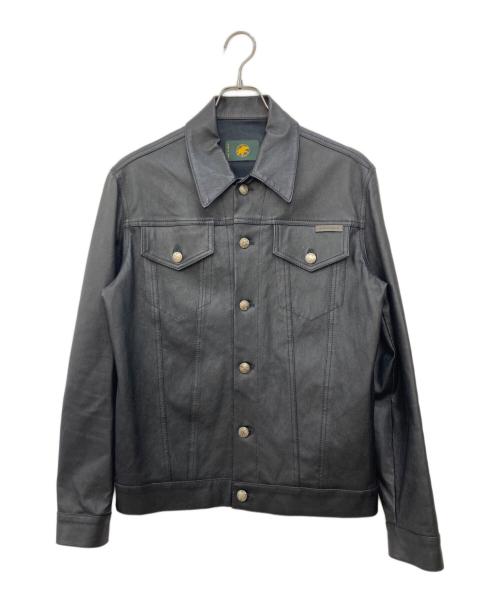 HUNTING WORLD（ハンティングワールド）HUNTING WORLD (ハンティングワールド) ラムレザージャケット ブラック サイズ:48の古着・服飾アイテム
