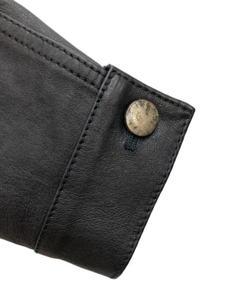 HUNTING WORLD（ハンティングワールド）HUNTING WORLD (ハンティングワールド) ラムレザージャケット ブラック サイズ:48の古着・服飾アイテム