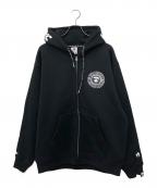 A BATHING APEア ベイシング エイプ）の古着「MOONFACE LOGO ZIP-UP HOODIE」｜ブラック